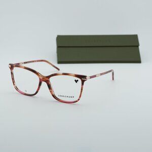 Longchamp LO2726 602 Square Eyeglasses 54mm - Red Horn